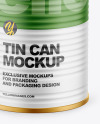 Tin Can with Paper Finish Mockup