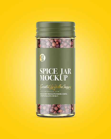 Spice Jar with Black Pepper Mockup