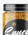 Сlear Glass Jar with Wholegrain Mustard Mockup