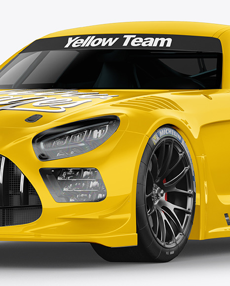 Sport Car Mockup - Half Side View