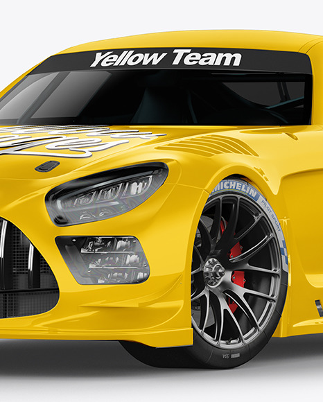 Sport Car Mockup - Half Side View