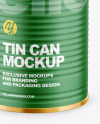 Tin Can with Paper Finish Mockup