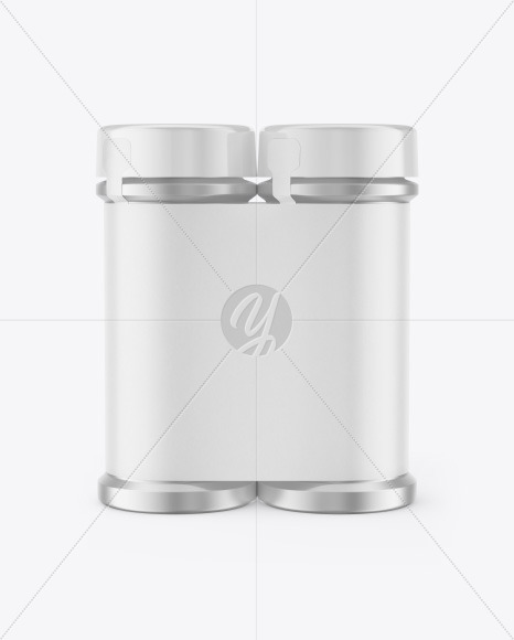 Two Metallic Spice Jars Mockup