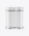 Two Metallic Spice Jars Mockup