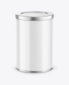 Coffee Tin Can with Glossy Finish Mockup