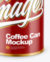 Coffee Tin Can with Glossy Finish Mockup