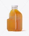 Frosted Plastic Jug With Honey Mockup - Half Side View