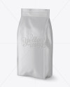 Matte Coffee Bag With Valve Mockup - Halfside View