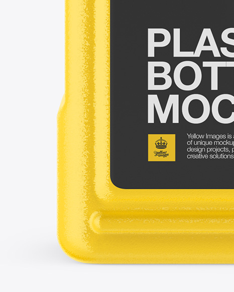 Plastic Bottle with Pump Mockup - Front View