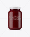 Baby Food Plum Puree Jar Mockup - Front View