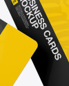 Two Plastic Business Cards Mockup