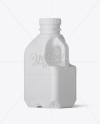 Matte Plastic Jug Mockup - Back Half Side View