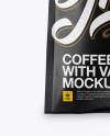 Matte Coffee Bag With Valve Mockup - Hero Shot