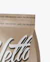 Kraft Paper Coffee Bag With Valve Mockup - Half Side View