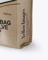 Kraft Paper Coffee Bag With Valve Mockup - Half Side View