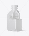 Glossy Plastic Jug Mockup - Back Half Side View