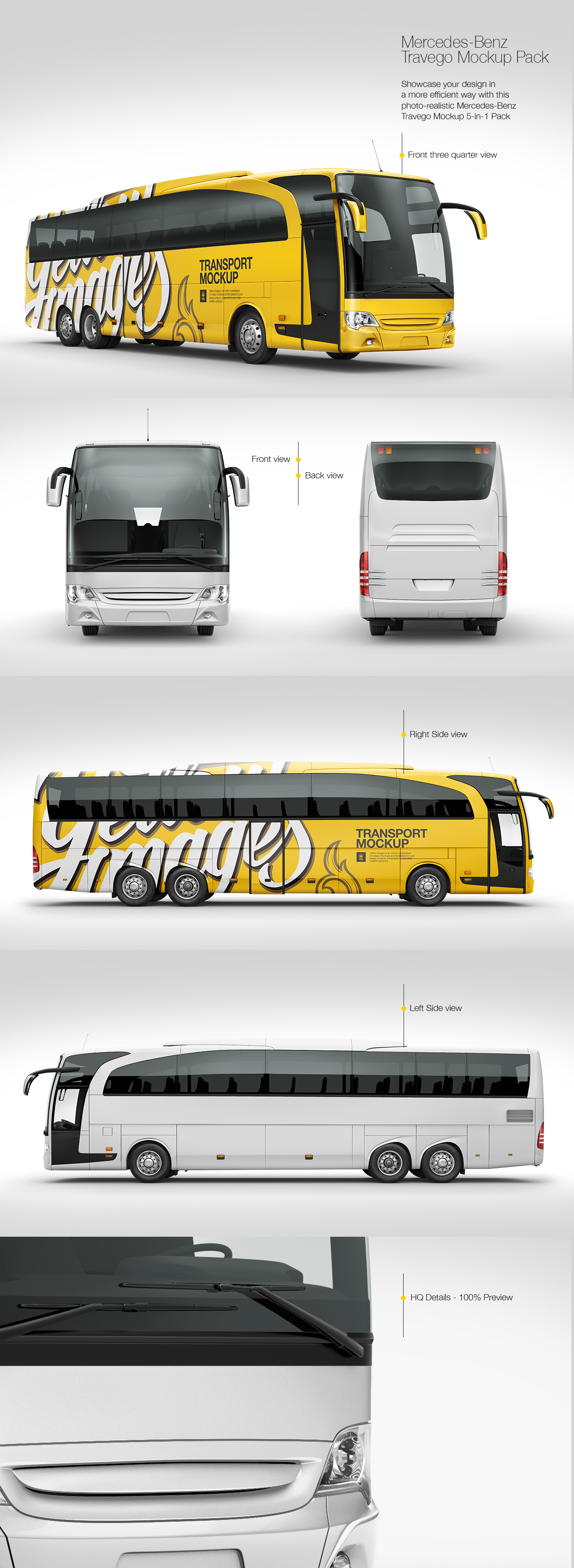 Mercedes-Benz Travego Mockup Pack