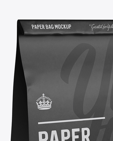 Paper Food/Snack Bag Mockup - Halfside View