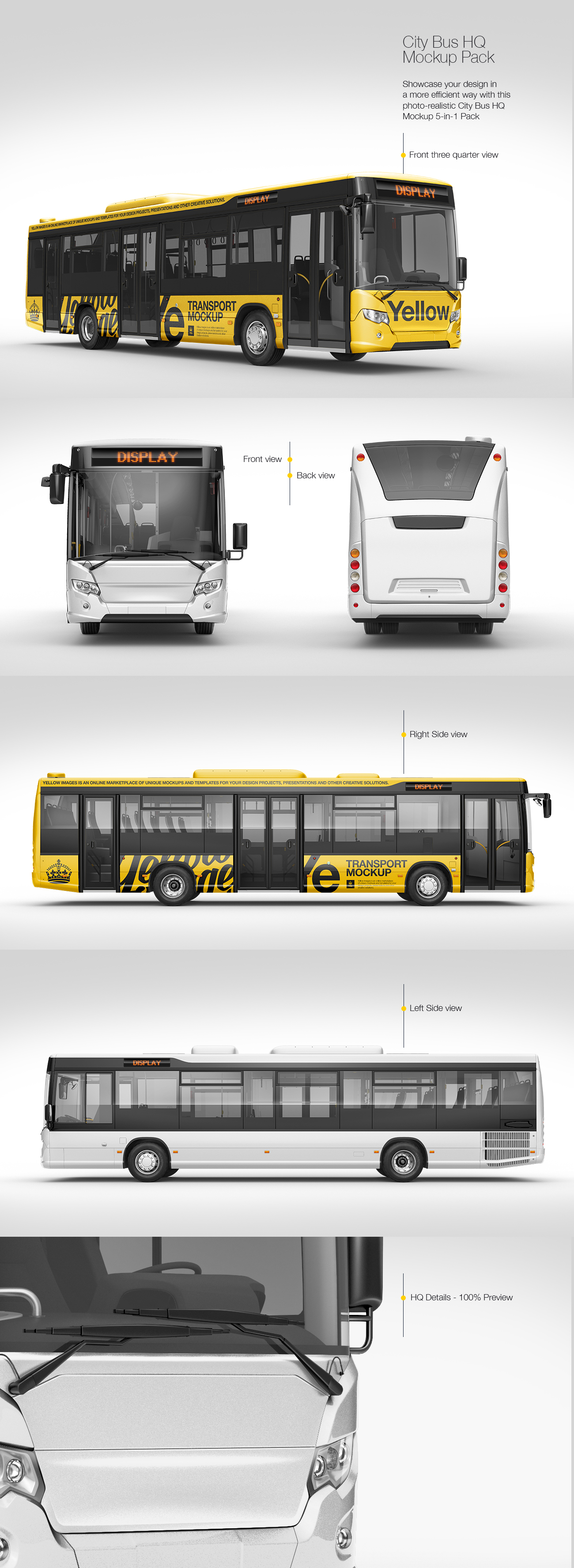 City Bus HQ Mockup Pack City Bus HQ Mockup Pack
