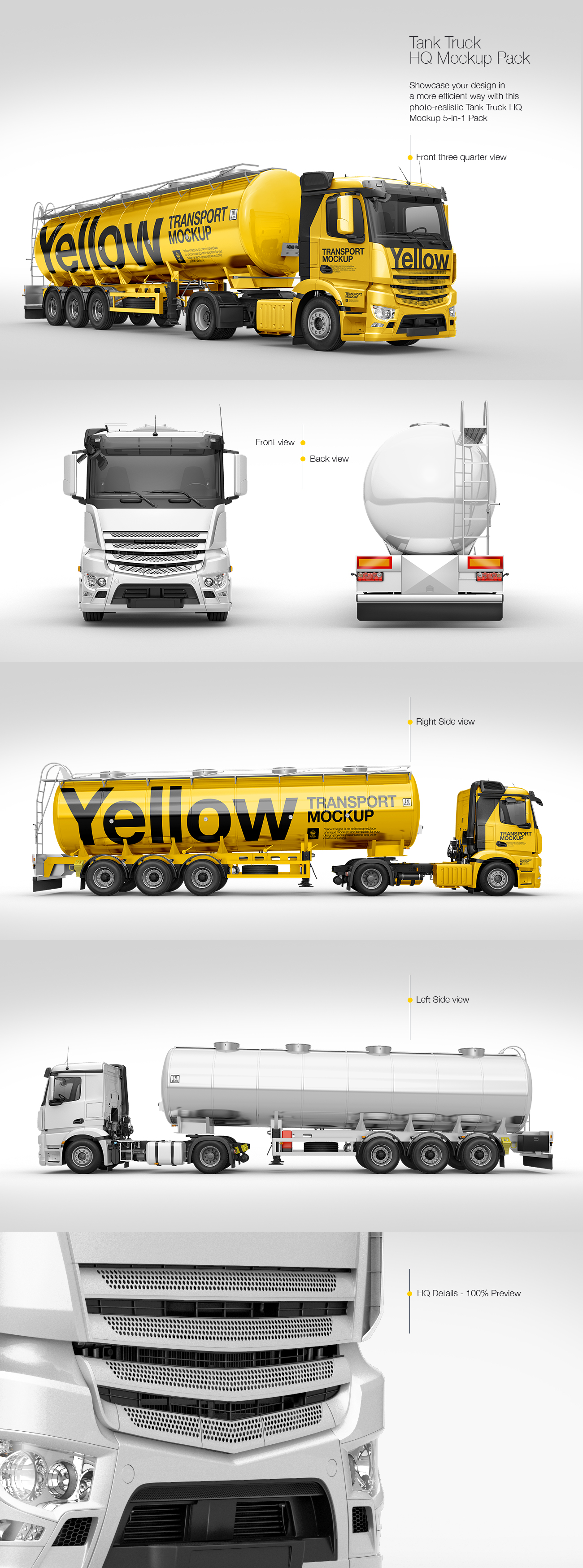 Tank Truck HQ Mockup Pack Tank Truck HQ Mockup Pack