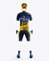 Men’s Full Cycling Kit mockup (Back View)