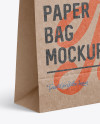 Kraft Paper Food/Snack Bag Mockup - Halfside View