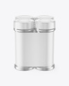 Four Metallic Spice Jars Mockup