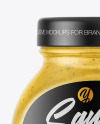 Glass Jar with Mustard Sauce Mockup