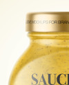 Glass Jar with Mustard Sauce Mockup