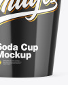 Glossy Soda Cup w/ Splash Mockup