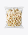 Plastic Bag With Popcorn Mockup