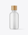 100ml Frosted Glass Bottle W/ Wooden Lid Mockup