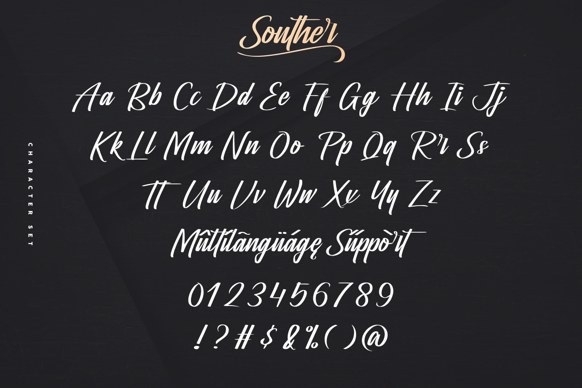 Souther Calligraphy Font Souther Calligraphy Font