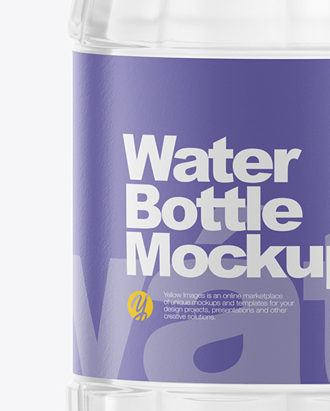 500ml Clear Plastic Drink Bottle Mockup