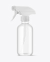 Clear Glass Spray Bottle Mockup