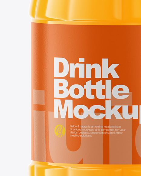 500ml Clear Plastic Drink Bottle Mockup