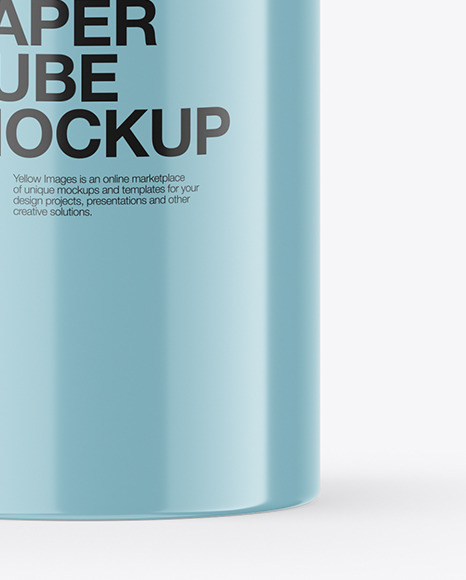 Glossy Paper Tube Mockup