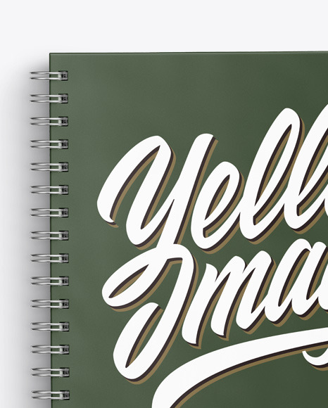 Matte Notebook With Pen Mockup