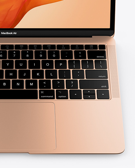 MacBook Air Gold Mockup