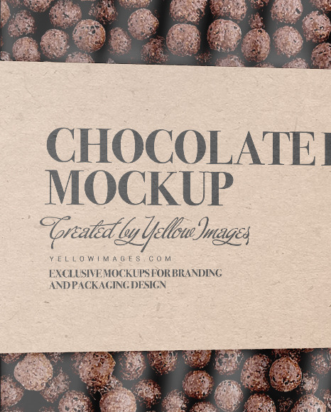 Kraft Paper Box With Chocolate Balls Mockup