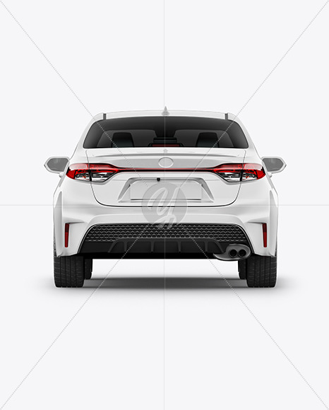 Sedan Mockup - Back View