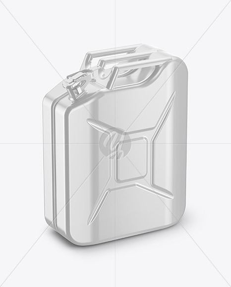 Fuel Jerrycan Mockup - Half Side View (High-Angle Shot)