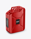 Fuel Jerrycan Mockup - Half Side View (High-Angle Shot)