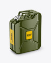 Fuel Jerrycan Mockup - Half Side View (High-Angle Shot)