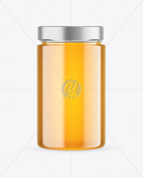 Clear Glass Honey Jar Mockup