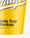 Matte Soda Cup w/ Splash Mockup