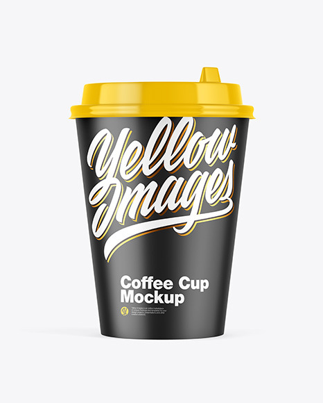 Matte Coffee Cup Mockup - Splash mockup