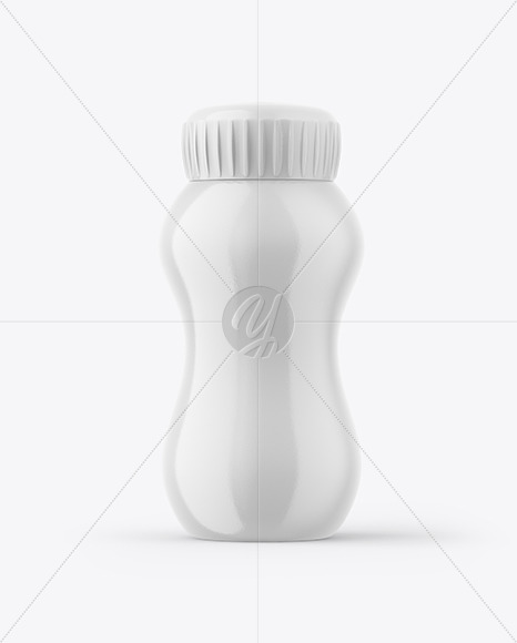 125ml Glossy Yogurt Bottle Mockup