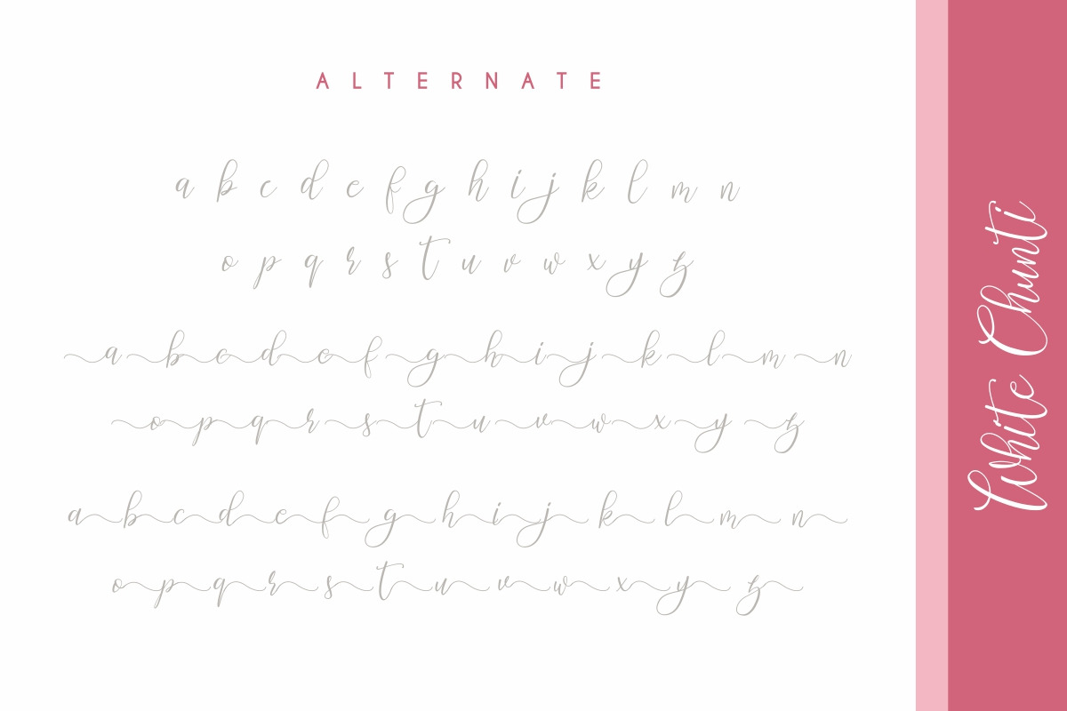 WhiteChunti Script Font WhiteChunti Script Font