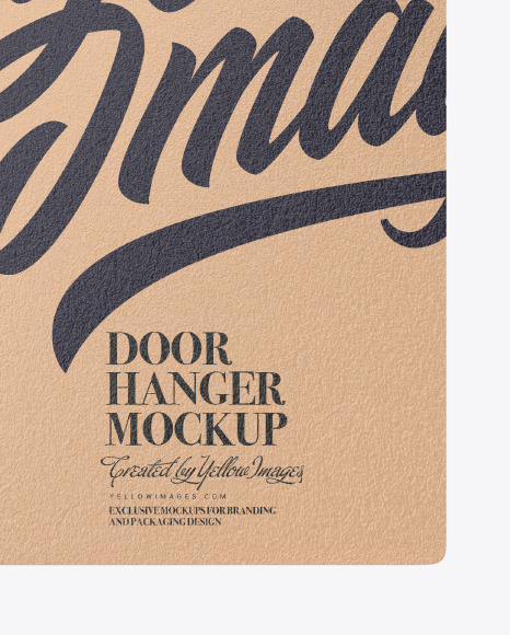 Kraft Door Hanger Mockup